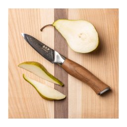 Gudaro - Cuțit de bucătărie TAKUMI din oțel damasc 3,5", 67 de straturi de oțel, lungime 9,5 cm, mâner din nuc