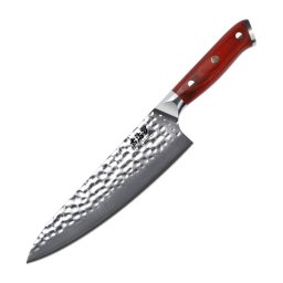 Gudaro - Cuțit de bucătar MIYABI din oțel damasc 8", 67 de straturi, lungime 20 cm
