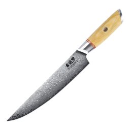 Gudaro - Cuțit de porționat Damasc HIKARI 20 cm (8"), 67 de straturi de oțel