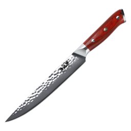 Gudaro - Cuțit de feliere MIYABI 8", din oțel damasc, 67 de straturi, lungime 20 cm