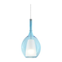 Ideal Lux - Pendul pe cablu KALIQUE 1xE27/42W/230V, Ø18 cm, albastru fumuriu