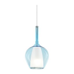 Ideal Lux - Pendul KALIQUE pe cablu, 1x E27, 42 W, 230 V, Ø 18 cm, albastru fumuriu