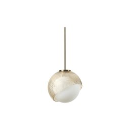 Ideal Lux - Pendul pe cablu BLOOM 1xE27/42W/230V Ø 22 cm auriu/bej fumuriu