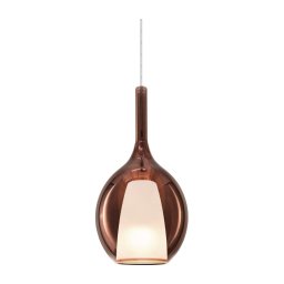 Ideal Lux - Pendul suspendat pe cablu KALIQUE, 1xE27/42W/230V, Ø 18 cm, cupru fumuriu