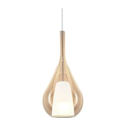 Ideal Lux - Pendul pe cablu KALIQUE, 1xE27/42W/230V, Ø 18 cm, bej fumuriu