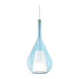 Ideal Lux - Pendul pe cablu KALIQUE 1xE27/42W/230V, Ø 18 cm, albastru fumuriu