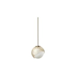 Ideal Lux - Pendul pe cablu BLOOM 1xE27/42W/230V, Ø 17 cm, auriu/bej fumuriu