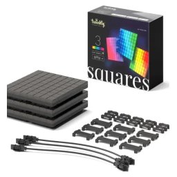 Sir iluminat Twinkly Set 3 panouri LED | 3x64 pixeli, Smart, Negru
