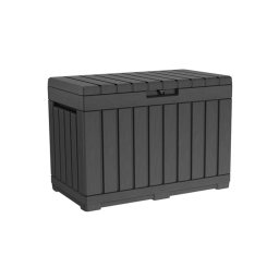 Cutie depozitare gradina Curver Kentwood 190L, plastic antracit, tip banca