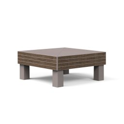 Masa de gradina Curver Elements Signature 65x65 cm, aspect nuc, fara perna