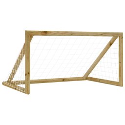 Poarta de fotbal cu plasa, 160x80x100 cm, lemn de pin tratat GartenMobel Dekor