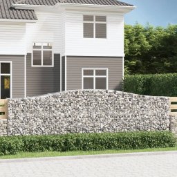 Cosuri gabion arcuite 8 buc, 400x50x120/140 cm, fier galvanizat GartenMobel Dekor