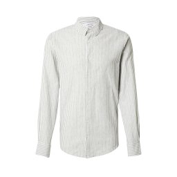 DAN FOX APPAREL Cămașă 'René' oliv / alb
