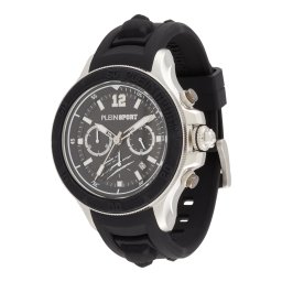 Plein Sport Ceas analogic 'Warrior Tech' negru / argintiu