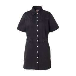 LEVI'S ® Rochie tip bluză 'Short Sleeve Logan Western Dress' negru denim