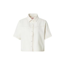 LEVI'S ® Bluză 'Logan Short Sleeve Denim Shirt' alb lână