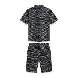 GUESS Pijamale gri deschis / negru