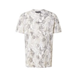 ARMANI EXCHANGE Tricou crem / bej închis / gri închis