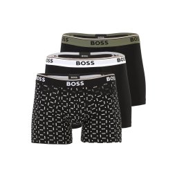 BOSS Boxeri 'Power Des' oliv / negru / alb