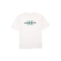 Calvin Klein Jeans Tricou verde / negru / alb