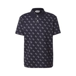 GUESS Tricou albastru marin / alb