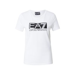EA7 Emporio Armani Tricou negru / alb