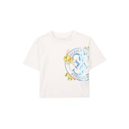 GUESS Tricou azur / galben / verde / alb
