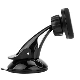 Suport auto telefon Lemontti, magnetic, ventuza, negru