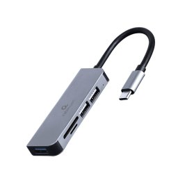 USB Type-C 3-port USB hub (USB3.1 + USB 2.0) with card reader