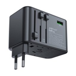 Incarcator de retea Multifunctional travel wall charger Acefast Z1, 2xUSB-A, 3xUSB-C, GaN, 67W, US/EU/UK/AU (black)