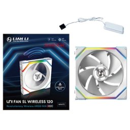 Lian Li UNI FAN SL Wireless 120 Reverse Blade Carcasă calculator Ventilator 12 cm Alb 1 buc.