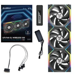 Lian Li UNI FAN SL Wireless 120 Carcasă calculator Ventilator 12 cm Negru 3 buc.