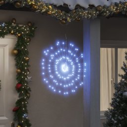 Lumini stelare de Craciun 140 LED-uri, 2 buc., alb rece, 17 cm GartenMobel Dekor