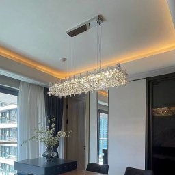 Candelabru din cristal auriu RZ-2 78x28 cm, 10xE14, inaltime reglabila