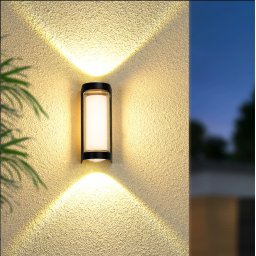 Aplica LED de exterior Han 8W din metal negru, lumina sus-jos