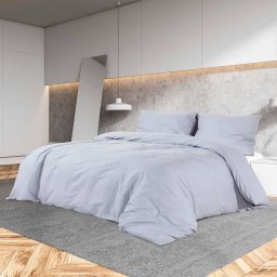 Set cu husa de pilota, gri, 200x220 cm, microfibra GartenMobel Dekor