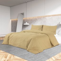 Set cu husa de pilota, gri taupe, 200x220 cm, microfibra GartenMobel Dekor
