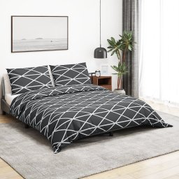 Set cu husa de pilota, gri, 200x220 cm, bumbac GartenMobel Dekor