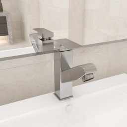 Robinet chiuveta de baie retractabil, argintiu, 157x172 mm GartenMobel Dekor