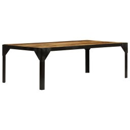 Masuta de cafea, 110 cm, lemn masiv de mango nefinisat, otel GartenMobel Dekor