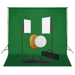 Set studio foto cu lumini softbox, fundal si reflector GartenMobel Dekor