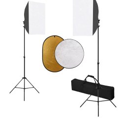 Set studio foto cu lumini softbox si reflector GartenMobel Dekor