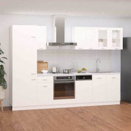 Set dulapuri de bucatarie, Lyon, 8 piese, alb, PAL GartenMobel Dekor
