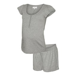 MAMALICIOUS Pantaloni scurți 'Mira' gri amestecat