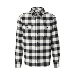 DAN FOX APPAREL Cămașă 'Efe' negru / alb