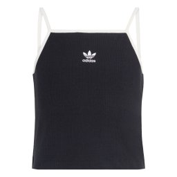 ADIDAS ORIGINALS Top 'SLIM MINI RIB TANK' negru / alb