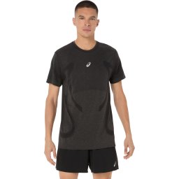 ASICS Tricou funcțional 'Road' gri metalic / negru / alb