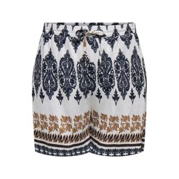 ONLY Carmakoma Pantaloni 'CARHavana' bej închis / albastru marin / alb