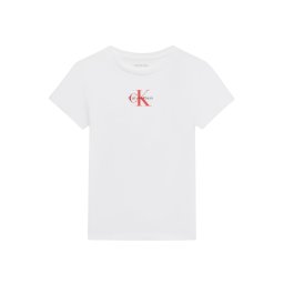 Calvin Klein Jeans Tricou roșu / negru / alb