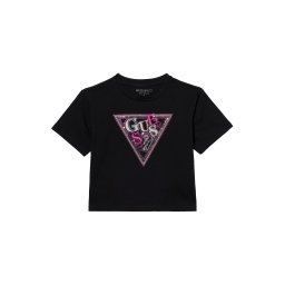 GUESS Tricou gri deschis / roz / magenta / negru